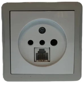 پریز تلفن دو منظوره روکار شهاب پارت الکتریک