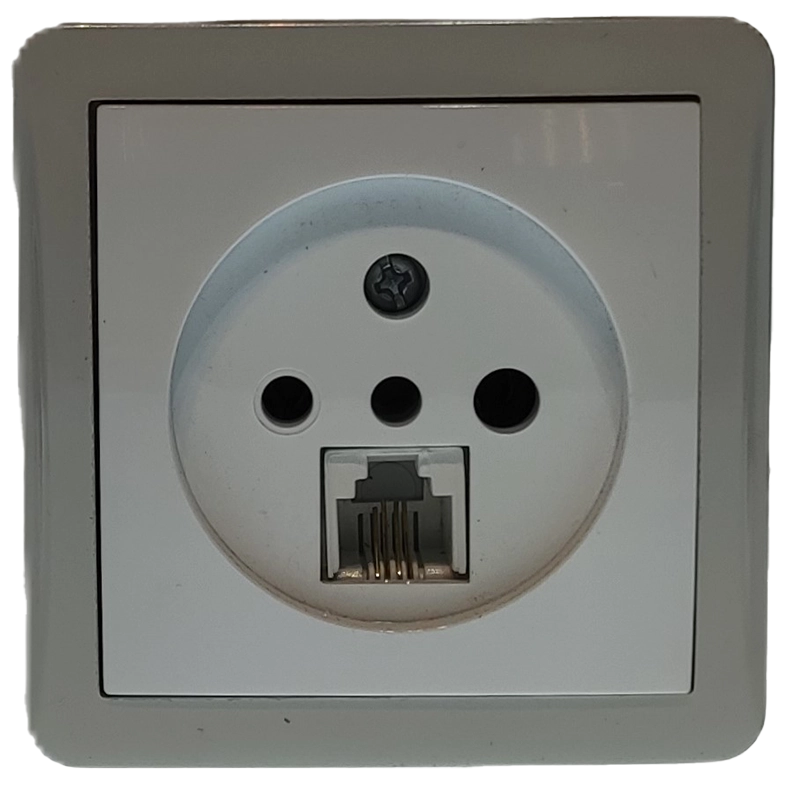 پریز تلفن دو منظوره روکار شهاب پارت الکتریک