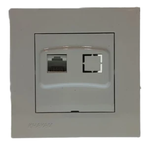 سوکت شبکه تک پورت آرام سفید